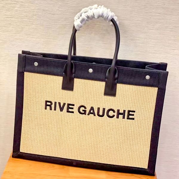 Rive Gauche espelhado qualidade Cross Body Clutch Bag luxos Womens Totes handbag Designer masculino bolsas clássicas maquiagem de viagem viagem férias trançado de palha shopper bolsas de ombro