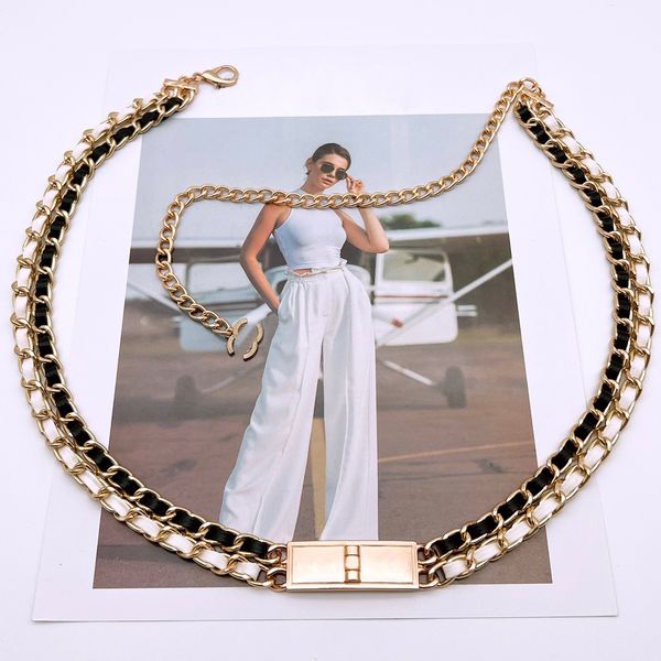 Kadın Altın Zincirleri Kemerler Moda Tasarımcıları Kemer Bağlantı Lüks Bel Zinciri Bayan Metal Alaşım Elbise Aksesuarlar Bell Belle Hediye