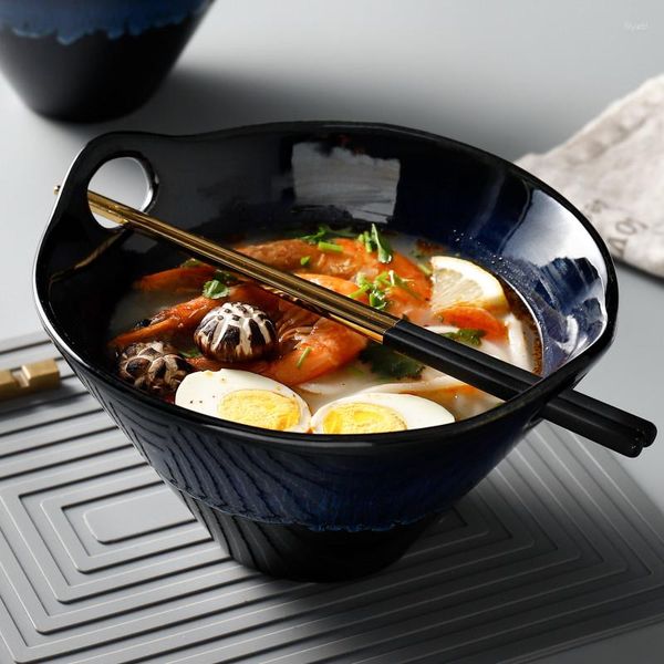 Tigelas Estilo Japonês Decoração de Casa Talheres Sopa Macarrão Tigela de Arroz Porcelana Jantar