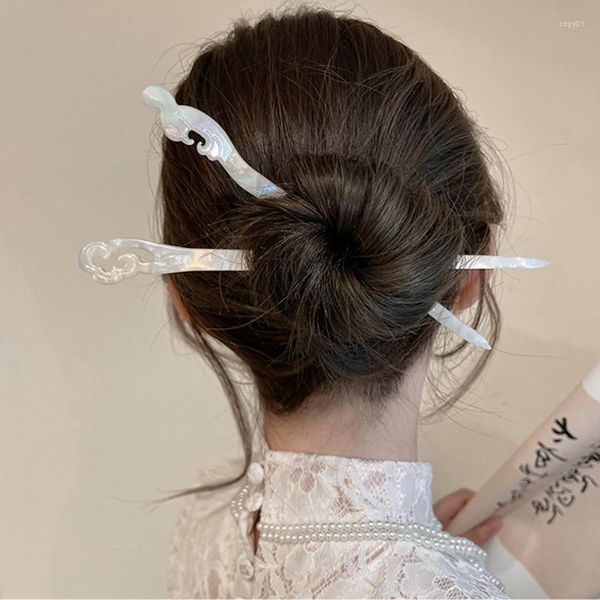 Fermagli per capelli Moda stile cinese Bastoncini Bacchette in acetato vintage Forcine per capelli Clip Accessori per gioielli da sposa