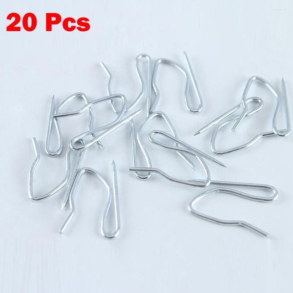 Crochets 10 pcs Rideau Draperie Pin Argenté Idéal Pour Suspendre Pleater Et Obtenir Un Look Traditionnel En Acier Inoxydable