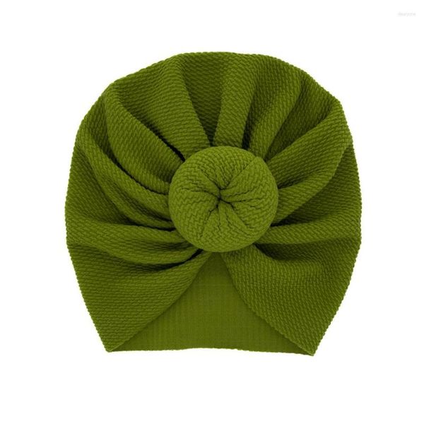 Acessórios de cabelo 2023 outono inverno nascido bebê waffle bola sólida rosquinha turbante faça você mesmo tiara de natal para menina/meninos headwear