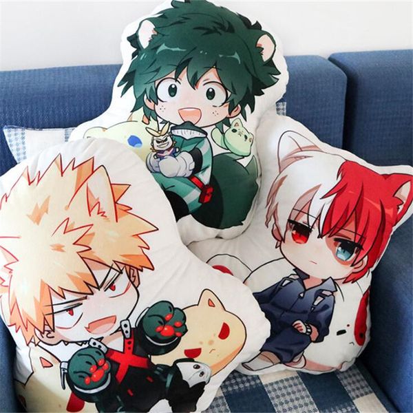 Мягкие плюшевые животные 50 см Аниме My Hero Academia Плюшевые игрушки Boku Yoh Asakura Katsuki Bakugo So Toooroki Подушка Мультфильм Мягкая подушка Kid Fan Gift 230626