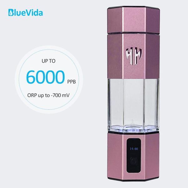 Бутылка макс 6000 ppb Обновление обновления 7 -го поколения Bluevida Spepem Высоководородное генератор воды с адаптером для вдыхания