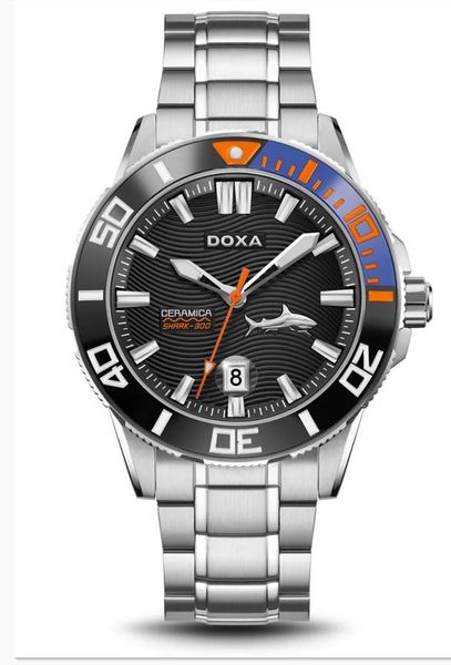 2023 Top Luxury DOXA Quartz Watch Business watch Big Shark Aço Inoxidável Relógio Masculino Luminous Sports Diving 46mm Water Ghost Watch Hot New Products