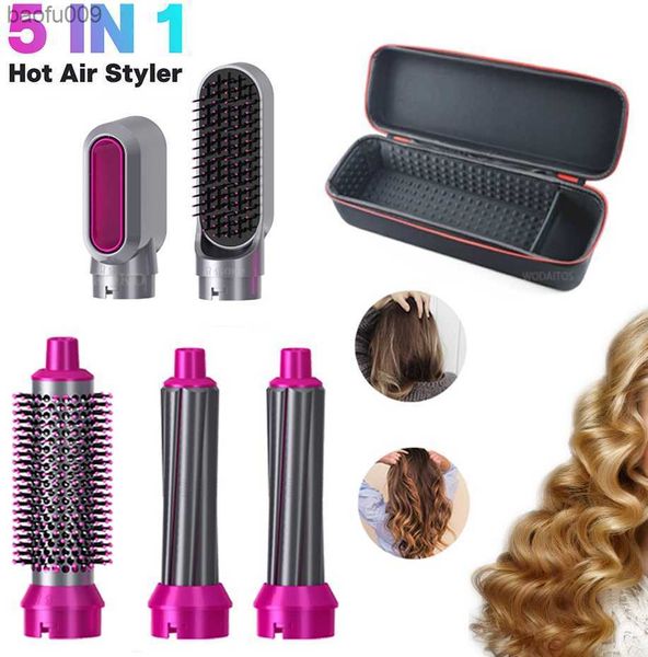 Asciugacapelli multifunzione 5 in1 Kit spazzole Set pettine aria calda Ferro arricciacapelli Strumento per lo styling professionale Uso domestico L230520