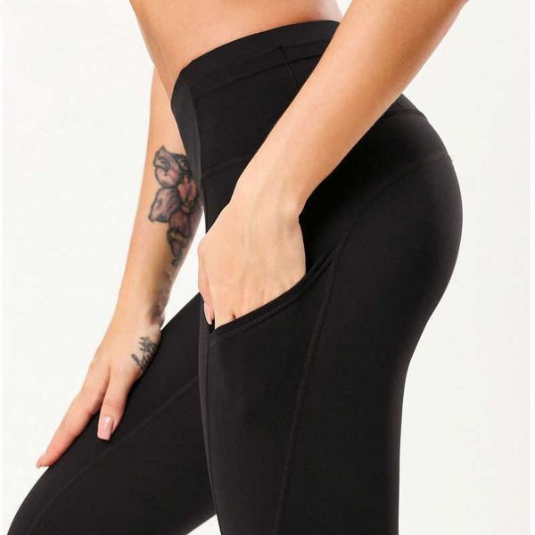Abbigliamento da donna lu Pantaloni da yoga Pantaloni da fitness sportivi a vita alta per il sollevamento dei glutei leggings antimacchia al polpaccio da notte