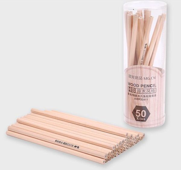 Matite M G Legno Pencil HB/2H/2B Office di esame per bambini 50 pcs Schizzo esagonale speciale installato