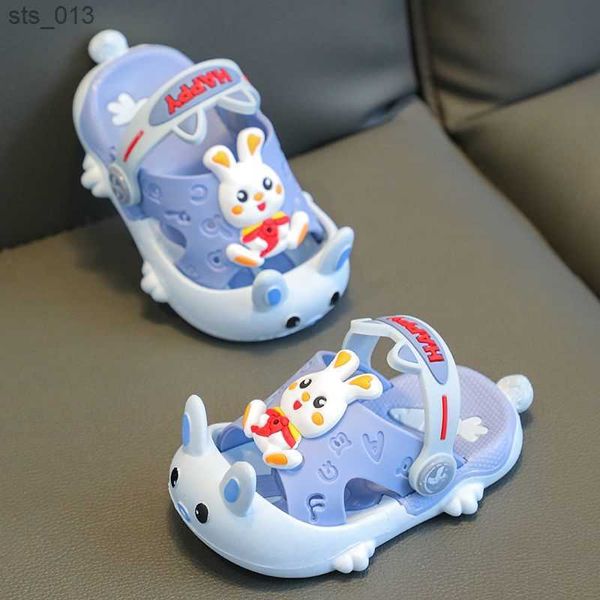 Kinder Garten Schuhe 2023 Sommer Kinder Clogs Sommer Jungen Mädchen Sandalen Flache Ferse Cartoon Baby Kaninchen Sandalen Nicht-Slip hausschuhe L230518