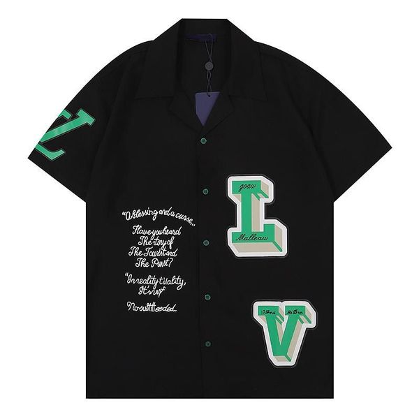 Herren-Freizeithemden, Designer-Hemd, 23 SS, Herren-Hemden mit Knöpfen, bedrucktes Bowling-Hemd, Hawaii-Blumen-Freizeithemden, Herren-Slim-Fit-Kurzarmkleid, Hawaii-T-Shirt X87W