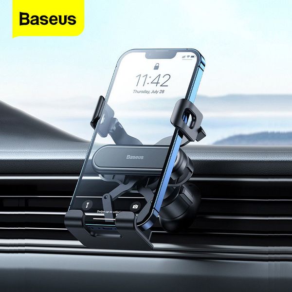 Baseus Gravity Car Phone Holder Air Outlet Mobile Phone Holder Stand Car Mount Support Para iPhone 13 14 Pro Max Sumsung Xiaomi