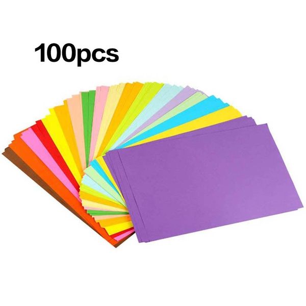 Papel 100pcs colorido a4 cópia papel de criação de papel 10 cores diferentes para arte de arte diy