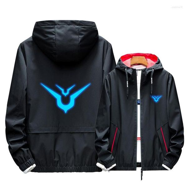 Herren Hoodies Sommer CODE GEASS Lelouch Of The Rebellion Cosplay Role Knight Seven Hoodie Mode Noctilucent Gedruckt Reißverschluss Dünne Jacke