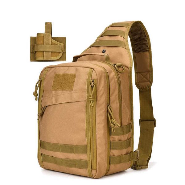 Borse multifunzione Borsa a tracolla Molle System Range Bag Impermeabile Pistola militare Accessori Borsa tattica Fondina All'interno Custodia per pistola EDC Traspirante IndietroHKD230627