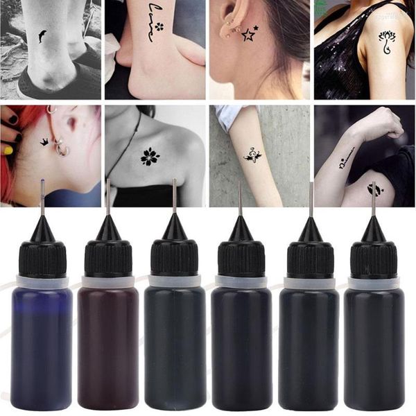 Tintas de tatuagem 10 ml/frasco de tinta de suco temporário à prova d'água pigmento de longa duração para maquiagem profissional diy corpo beleza pintura arte uso