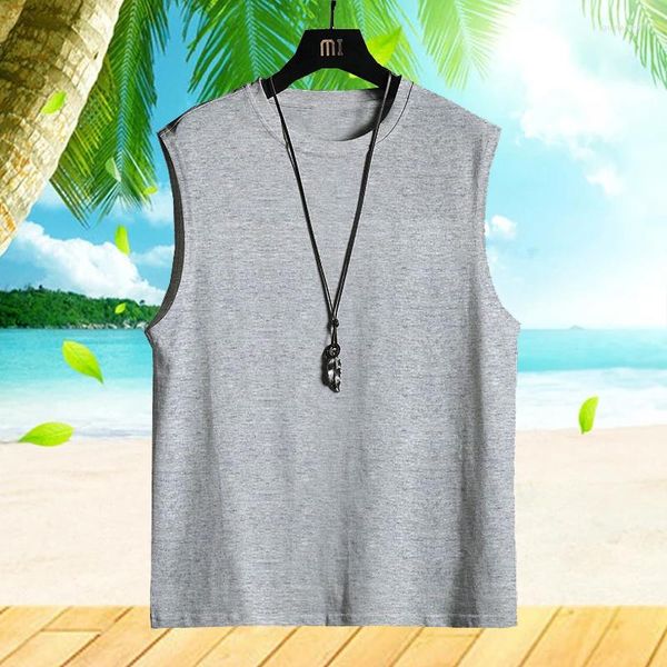 Herren Tank Tops Sport Laufen Gym Herren Top Sommer Ärmellos O Neck Tees T-Shirt Männer Training Basketball Fitness Bodybuilding Weste