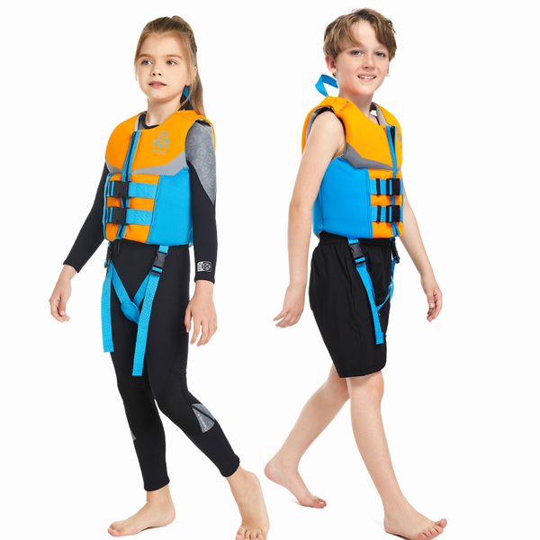 Спасательный жилет для детей, куртка для снорклинга для мальчиков и девочек, спасательные жилеты для плавания, детские купальные костюмы для серфинга, спасательный жилет для плавания 230626