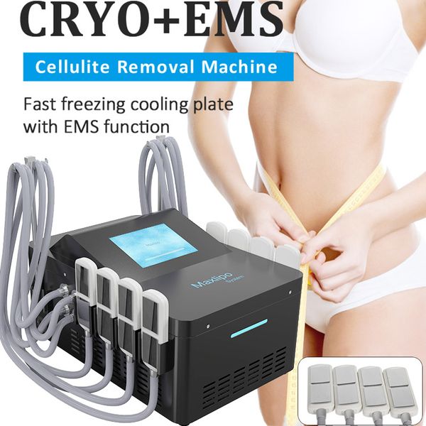 Fornecimento de fábrica EMS Cryo Machine EMSlim Neo Fat Dissolvendo Anti Celulite Cryolipolysis 8 Placas de resfriamento Body Shaping Deivce EMS Zero Butt Lift Muscle Trainer