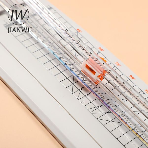 Faca Jianwu A4 Manual Bidirectional Paper Cutter Creative com o régua oculta do aluno Cutter Ferramentas de artigos de papelaria Office School Office Office