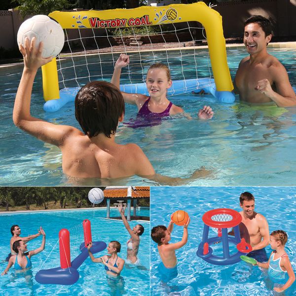 Areia Play Water Fun Flowable Pool Float Pool Toys Party Handball Volleyball Basketball Ball Mattress Games Sports Sports Children Swim Circle 230626