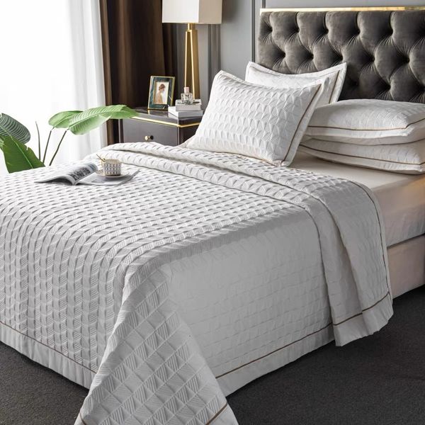 Conjuntos de cama 230x250cm colcha king size capa de colchão acolchoada para cama de casal almofada lavável jacquard cobertores de sofá 230626