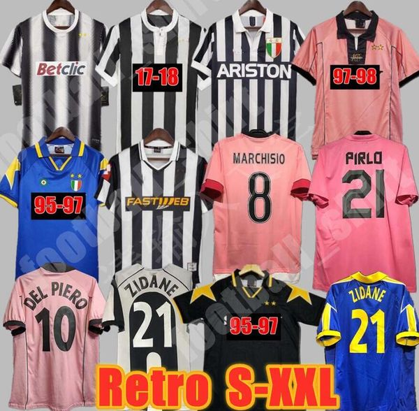 Maglie da calcio retrò Juventus DEL PIERO Conte PIRLO Buffon IULIANO 84 85 92 95 96 97 98 99 02 03 04 05 94 95 ZIDANE Maglia antica DAVIDS Maglia Conte 11 12 15 16 17 18 VIERI