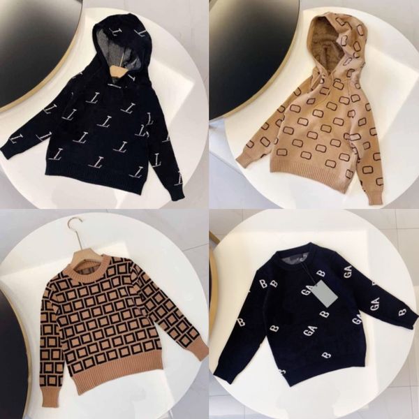 Toddlers kids Designer maglione felpa con cappuccio abbigliamento bambino pullover felpe con cappuccio per ragazzi ragazze a maglia manica lunga stile moda lettera