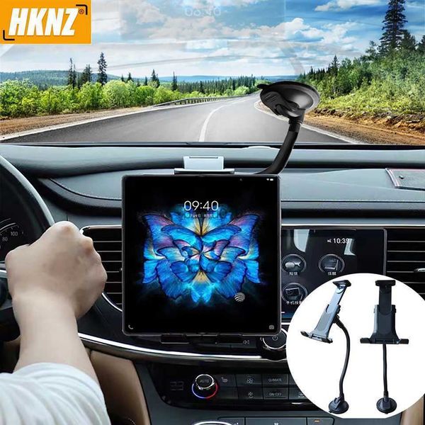 HKNZ Universal 4,7-12,9 polegadas Suporte para Tablet PC Braço Longo Suporte para Pára-brisa do Carro Suporte Rotativo Para iPad Samsung pad L230619