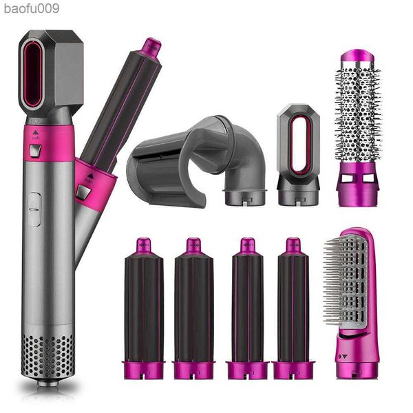 Elektrische Haartrockner Bürste Negative Ionen Fön Kamm 8 In 1 Haar Styler Haartrockner Haar Gebläse Pinsel Salon Trockner Lockenstab L230520