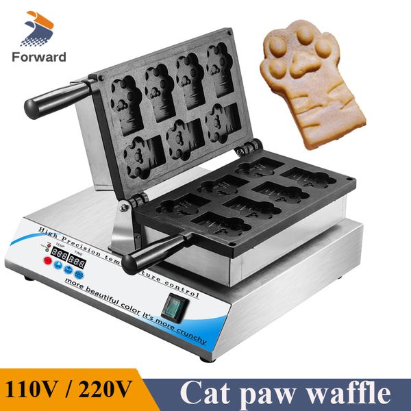 Macchina per waffle a zampa di tigre commerciale Cat Bear Macchina per waffle elettrica a forma di artiglio di gatto carino