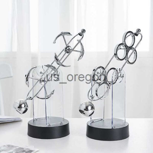 Objetos decorativos Estatuetas newton Cradle Balance bolas de pêndulo para decoração de escritório em casa Pêndulo de Newton bolas de newton Física Pêndulo Mesa de Ciências