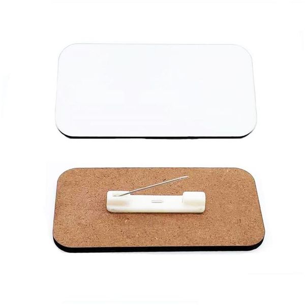 Outros Materiais Escolares de Escritório Sublimação Mdf Nome Tags Distintivo Em Branco Para Trabalho Cartão Personalizado Diy Entrega Queda Negócios Industria Dhfai