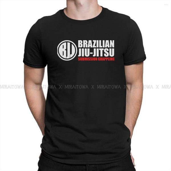 Camisetas masculinas BJJ Brazilian Jiu Jitsu Submission Grappling Tshirt Graphic Men Tops Vintage Alternative Tees Roupas Cotton Harajuku Shirt