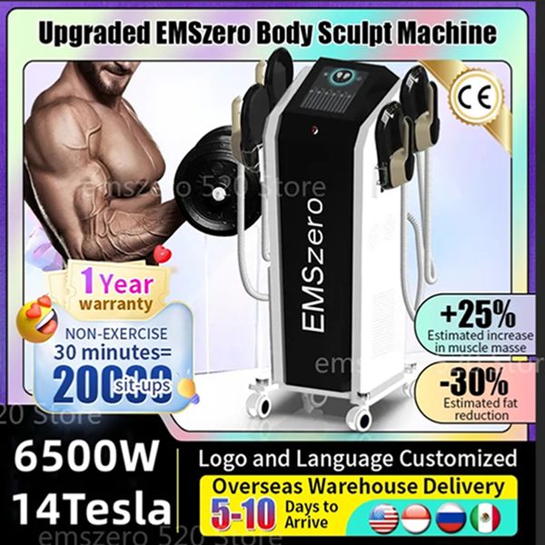 2023 Slim Neo RF 14 Tesla EMSzero com 4 alças Rf Muscle Ems Machine Ems Sculpting Machine Ems Slimming Machine Para Ginásio EMS Slimming Cellulite Reduction Device