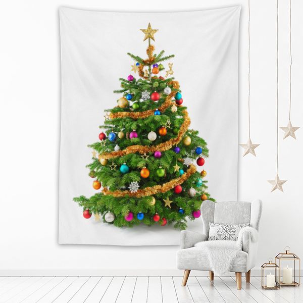 Arazzi Albero di Natale Arazzo Poster Coperta Arazzi Casa Classroom Party Flag Wall Hanging Arte Decorativa Home Decor XF1049-2 230626