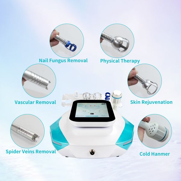 5 IN 1 980-nm-Diodenlaser-Schönheitsmaschine Vaskuläre Besenreiser Blutgefäße Entfernung Hautverjüngung Nagelpilzbehandlung Physiotherapie-Tools