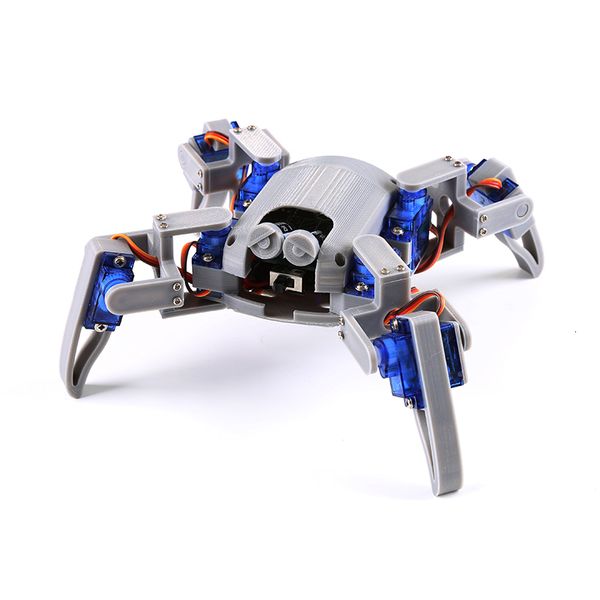 Outros materiais escolares de escritório Bionic Quadruped Spider Robot Kit para Arduino wifi diy STEM Crawling ESP8266 NodU robot kit 230627