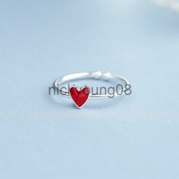 Band Ringe Großhandel Echt Silber Farbe Liebe Herz Ringe Für Frauen Erklärung Schmuck Finger Ring anillos mujer bijoux x0625