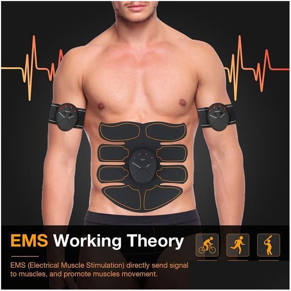 Akıllı Sağlık Ürünleri Ems Karın Kası Egzersiz Eğitmeni Abs Stimator Fitness Salonu Çıkartma Pad Vücut Kaybı Zayıflama Masr Unisex Dr Dhmfl