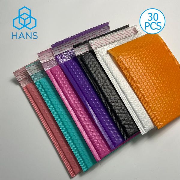 Mailer 30 Pack Poly Bubble Mailer lila/orange/rossig/schwarz/weiß/blaugrün/rosa gepolsterte Umschläge Versandbeutel