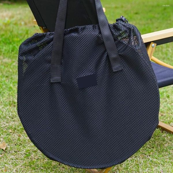 Bolsas de armazenamento bolsões de malha multifuncional Pockets portáteis de piqueniques saco de panelas de piqueniques acessórios para churrasco ao ar livre