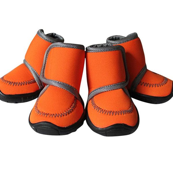 Schuhe 4pcs/Set wasserdichte Winterhundhundschuhe 7 Größe Hundestiefel Baumwollnonschliff XS XL für Chihuahua Welpenschuhe Hochqualität