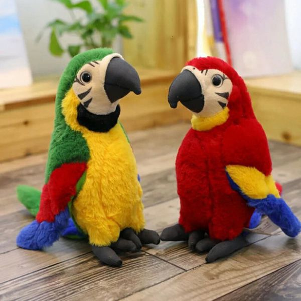 Bonecas de Pelúcia 25cm Realistas Papagaio Brinquedos de Pelúcia Simulação Macia Psittacidae Arara Brinquedo de Pelúcia Bonito Animais Silvestres Pássaros Bonecas Crianças Presente para Crianças 230626