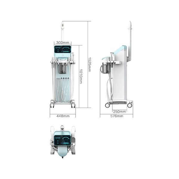 Articoli di bellezza Microdermoabrasione 8 in 1 Macchina per la cura della pelle Macchina per microdermoabrasione Macchina per iniettore senza ago