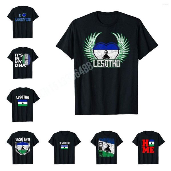 Camisetas Masculinas Mais Design Lesotho Mosotho Tee Flag Souvenir Gift Maseru T-Shirt Map For Men Women Shirt Tops Cotton Tees