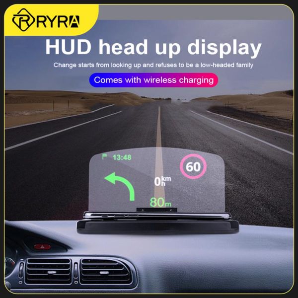 RYRA универсальный автомобильный GPS HUD Head Up навигационный дисплей складной держатель телефона подставка проектор для Xiaomi Iphone huawei