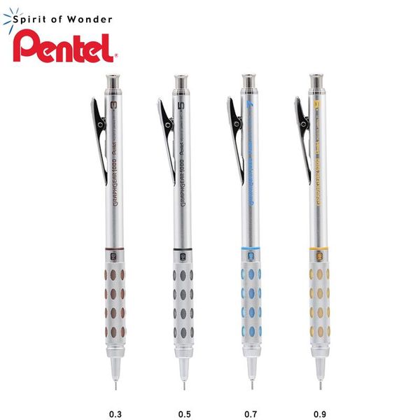 Canetas 1 PCS Pentel GraphGear 1000 Desenho Lápis Mecânico Uso de Estudante Não Fácil de Quebrar Chumbo Lápis Mecânico 0.3 0.5 0.7 0.9mm