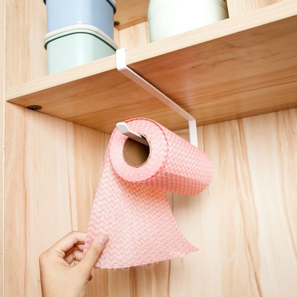 Neue Küche Tissue Halter Hängen Wc Rollen Papier Halter Handtuch Rack Küche Badezimmer Schrank Tür Haken Halter Organizer Großhandel