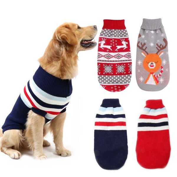 Camiscedores 3xs5xl suéter de cão grande roupas de design de natal roupas de gato de gato dachshund roupas de inverno corgi para cães pequenos médios grandes