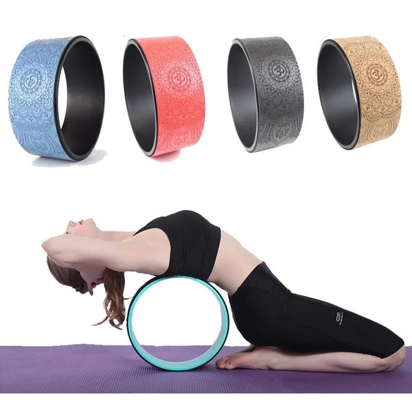 Yoga Circles Yoga Pilates Circle TPE Fitness Roller Wheel Yoga Prop Wheel Back Training Tool Roda de Treino em Casa Forma da Cintura Anel de Pilates 230626